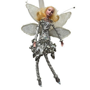 Vintage Whimsical Woodland Fairy‎ Elf Sprite Pixie Christmas Ornament